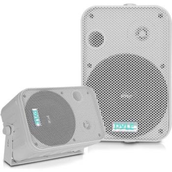 PYLE PDWR50W 6.5-Inch White Outdoor Passive Speakers (Pair)