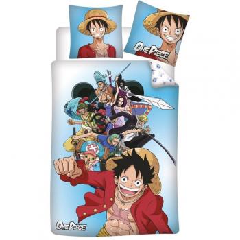 Funda nórdica One Piece Personajes Cama 90cm de microfibra
