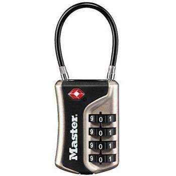 Master Lock 4697eurdnkl Candado TSA con Combinación para Maleta, Plata
