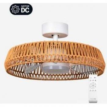 Universal Blue Belat 7022WR - Ventilador de techo Ø60 cm con luz LED 18W y aspas ocultas