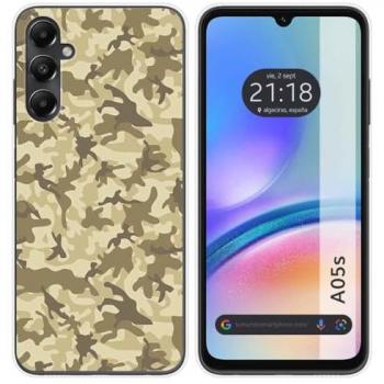 Funda de Silicona para Samsung Galaxy A05s con Diseño de Camuflaje Arena y Dibujos