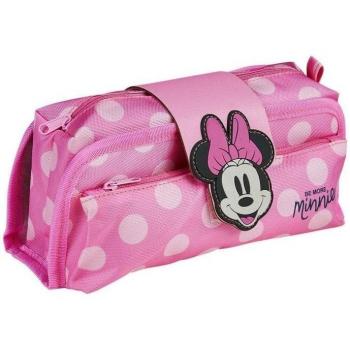 Estuche Escolar Grande Portatodo Minnie Mouse Rosa con Velcro (22 x 12 x 7 cm) - Cerdá