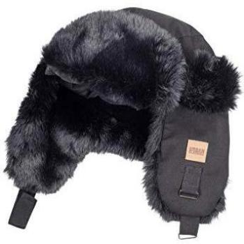 Urban Classics New Trapper Hat Gorro de Punto, Negro