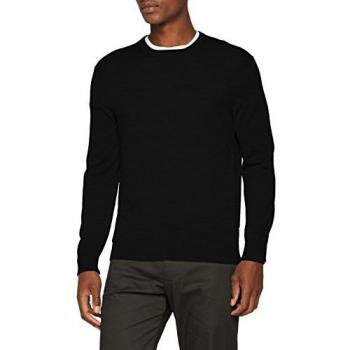 Armani Exchange Men's Black Round-Neck Wool Sweater XL