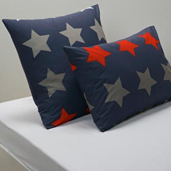 Funda de almohada de algodón STARS