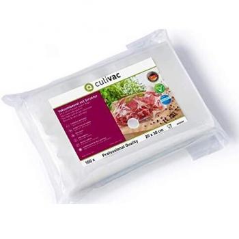 Bolsas gofrada, culivac bolsas de plástico para envasar al vacíoProfessional de 20 x 30 cm, 100 bolsas
