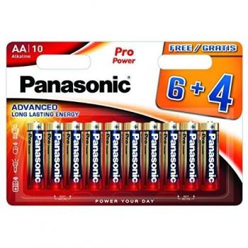Blister de 10 pilas alcalinas Panasonic Pro Power AA LR6 (6+4 gratis)