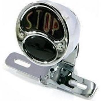 Cromo Vintage Retro Aspecto Moto Trike Scooter Luz Stop Trasera Trasera - Bombilla Estilo