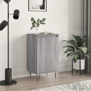 Aparador de madera de ingeniería 40x35x70 cm, mueble de almacenaje de salón con armarios y cajón, buffet moderno en gris Sonoma