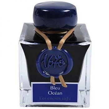 Tinta de lujo 1670 con brillo dorado - Azul Océano, 50 ml