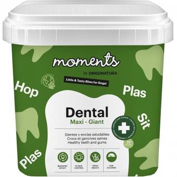Moments Dental Maxi-Giant Snacks para Perros de Razas Grandes y Gigantes con Sabor a Pollo, 500g