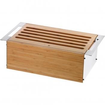 WMF Gourmet Panera con Tabla para Cortar, Acero Inoxidable, Marrón