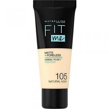 Maybelline Fit Me Matte + Poreless Foundation - 105 Natural Ivory, 30 ml
