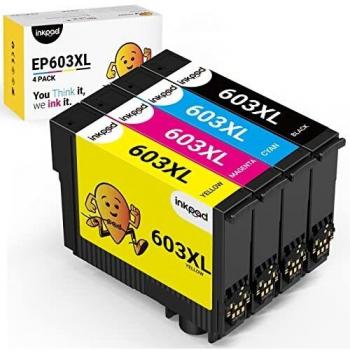 Inkpad 603XL Cartuchos de Tinta 603 XL Compatibles con Epson WF-2830 WF-2810 XP-3100 XP-4100 XP-2100 XP-3105 XP-4105