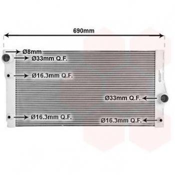 Radiador de refrigeración del motor VAN WEZEL 06012706