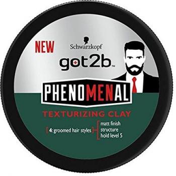 Arcilla Texturizadora Schwarzkopf Got2b Phenomenal - 100 ml, Fijación Fuerte, Acabado Mate, Vegana