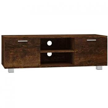 Mueble para TV madera contrachapada roble ahumado 120x40,5x35 cm