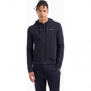 Armani Exchange Men's Hoodie Jacket - Logo Sweatshirt, Dark Blue, XXL
