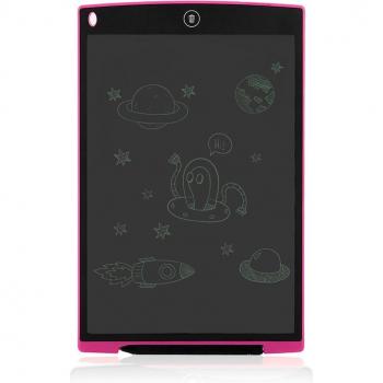 Tableta LCD portátil de dibujo y escritura DAM de 12 pulgadas, medidas 18x0x28 cm, color rosa