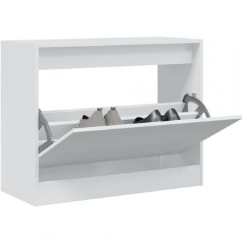vidaXL Shoe Cabinet White 80x34x63 cm Engineered Wood