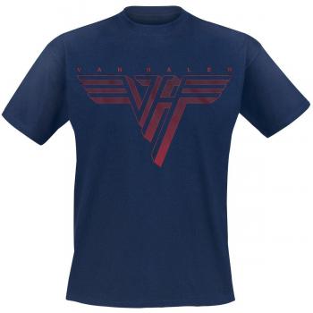 Van Halen Classic Red Logo Men's T-Shirt - Navy Blue - Sizes S to 3XL