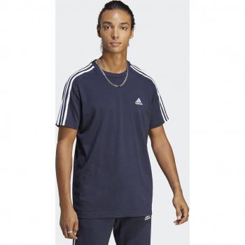 Adidas Men's Essentials Single Jersey 3-Stripes T-Shirt - Legend Ink - Large