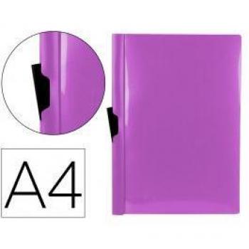 Carpeta Liderpapel dossier pinza lateral polipropileno Din A4 lavanda opaco 30 hojas pinza deslizante 11301