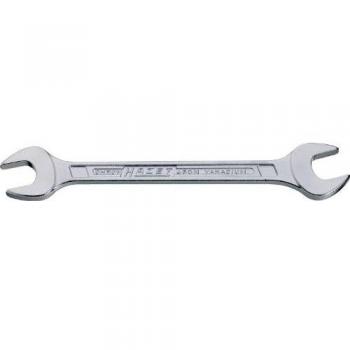 Llave de dos bocas fija HAZET 450N-18x19 mm, cromada, DIN 3110, perfil hexagonal externo, longitud 221.2 mm