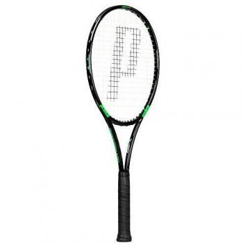 Prince TeXtreme Phantom 100 - Raqueta de Tenis para Adultos, Color Negro/Verde, Agarre 4: 4 1/2 Pulgadas