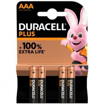 Batería Alcalina Duracell Plus 4 Piezas AAA