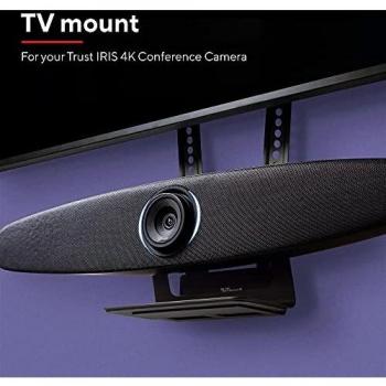 Trust Iris Soporte de TV para Iris Cámara de Videoconferencias 4K UHD, Estándar VESA Universal - Negro