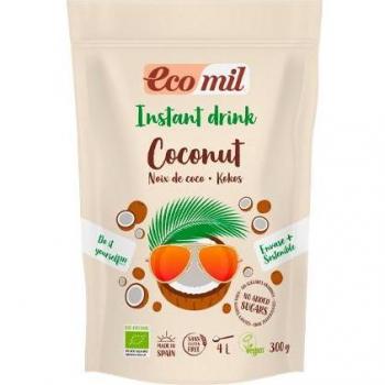 Ecomil Bebida Vegetal de Coco en Polvo Orgánica Sin Azúcares Añadidos Vegana Sin Lactosa 300g