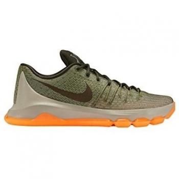 Nike KD 8 Zapatillas de baloncesto, Hombre, Gris / Negro / Naranja, 47