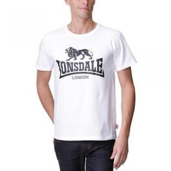 Lonsdale Classic Cut Logo T-Shirt - White/Black, XL