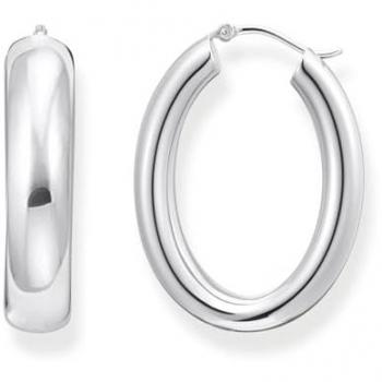 Thomas Sabo Sterling Silver Chunky Hoop Earrings for Women CR739-001-21