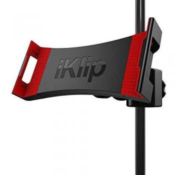 IK Multimedia iKlip 3 - Universal Stand on Microphone Stand for Tablets from 7 Inch to 12.9 Inch with or without Protection, Accessories for Microphone Stands, Mounting Stands for iPad