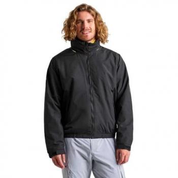 Chaqueta de hombre SLAM Sailing Warm Negra, talla S, resistente al agua, con aislamiento térmico, cierre frontal completo, bolsillos laterales con cremallera y diseño ergonómico