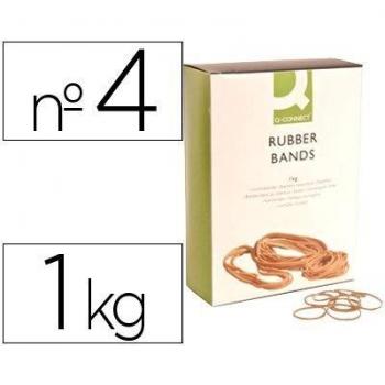 Caja Gomillas elasticas q-connect 1 Kg numero 4 40 x 2 mm.