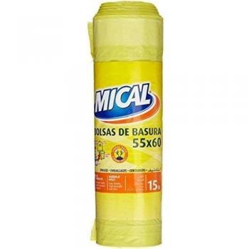 BOLSA BASURA MICAL 55x60CM 15UDS