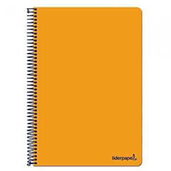 Cuaderno Espiral Liderpapel Folio Smart Tapa Blanda 80H 60g Cuadro 4mm con Margen Color Naranja