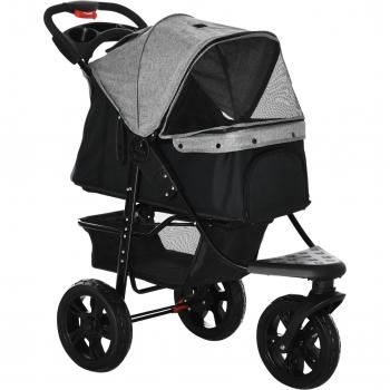 PawHut Cochecito para Mascotas Plegable con 3 Ruedas