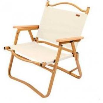 Silla de Camping Aktive Camping Plegable Crema/Ocre 62x41,5x47 cm