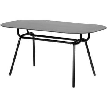 Mesa de Comedor Adda Home Negra Metal-Resina 150x90x75 Cm
