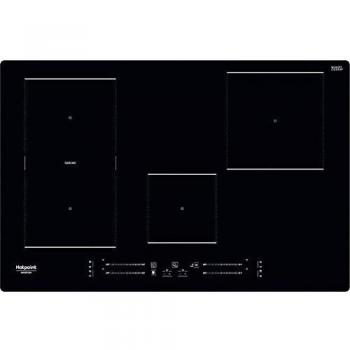 Piano de Cocina de Inducción Hotpoint HS 1677C NE, 4 Zonas Flexizone, 77 cm, Color Negro