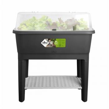 Elho 78.5 cm Raised Garden Bed - Black - 100% Recycled Material