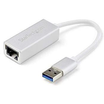 StarTech.com USB31000SA - Adaptador de Red Ethernet Gigabit Externo USB 3.0, Color Plateado