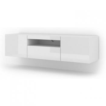 Mueble para TV efecto madera blanco AKL FURNITURE 150 cm universal brillante