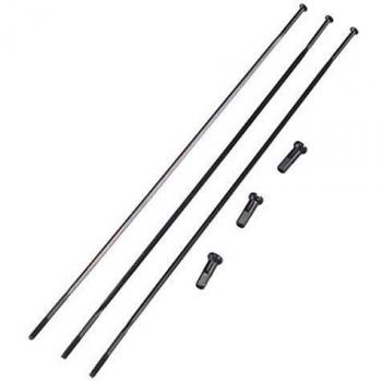 Zipp Radios de Repuesto Unisex y pezones y Arandelas, Paquete de 3, 262 mm Cx-Sprint J-Bend Servicio Externo Negro y Pieza de Repuesto, Talla única