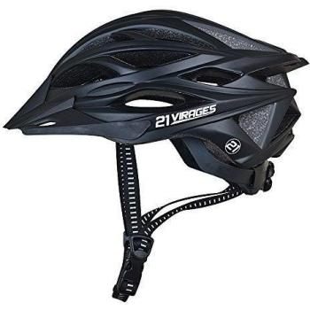 21 Virages Ultra-light - Casco de ciclismo multiuso, color negro, talla L/XL