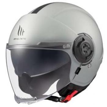 Casco Jet de Moto MT Viale SV S Gris Brillante - Talla M
